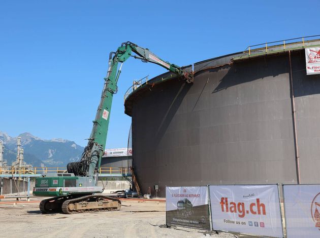 Dismantling work begins at the Collombey-Muraz refinery: the 54 tanks will disappear from the landscape and the refining units will be taken apart